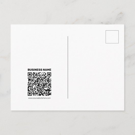 Direct een QR-code Creëer voor elk websiteadres Briefkaart (Achterkant)