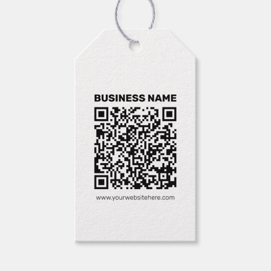 Direct een QR-code Creëer voor elk websiteadres Cadeaulabel (Voorkant)