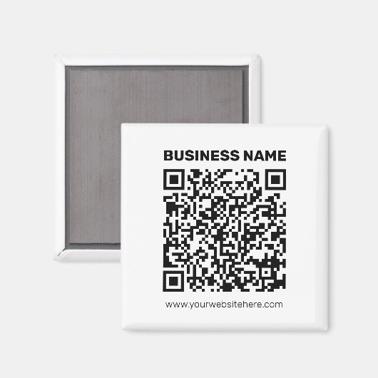 Direct een QR-code Creëer voor elk websiteadres Magneet (Voorkant / Achterkant)