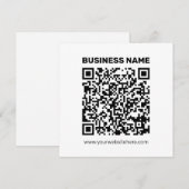 Direct een QR-code Creëer voor elk websiteadres Notitiekaartje (Voorkant / Achterkant)