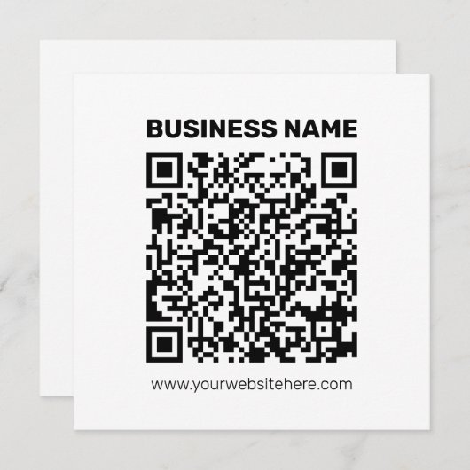 Direct een QR-code Creëer voor elk websiteadres Notitiekaartje (Voorkant / Achterkant)