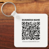 Direct een QR-code Creëer voor elk websiteadres Sleutelhanger (Voorkant)