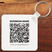 Direct een QR-code Creëer voor elk websiteadres Sleutelhanger (Achterkant)