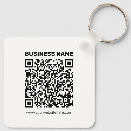 Direct een QR-code Creëer voor elk websiteadres Sleutelhanger (Achterkant)