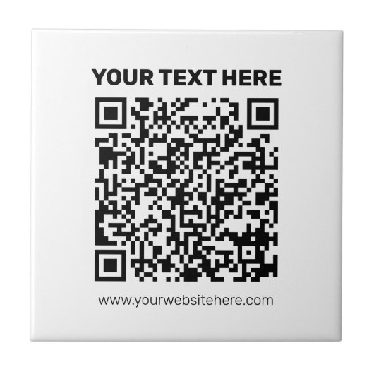 Direct een QR-code Creëer voor elk websiteadres Tegeltje (Voorkant)