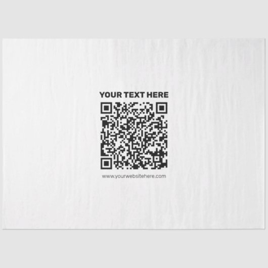 Direct een QR-code Creëer voor elk websiteadres Tissuepapier (Voorkant)