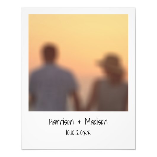 Direct foto namen aangepast casual poster (Voorkant)