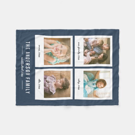 Direct fotocollage bewerkbare achtergrondkleur fleece deken (Voorkant (Horizontaal))