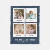 Direct fotocollage bewerkbare achtergrondkleur fleece deken (Voorkant)