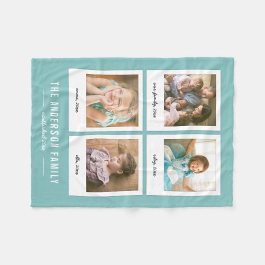 Direct fotocollage bewerkbare achtergrondkleur fleece deken (Voorkant (Horizontaal))