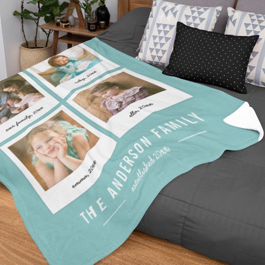 Direct fotocollage bewerkbare achtergrondkleur fleece deken