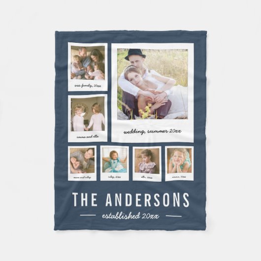 Direct fotocollage bewerkbare achtergrondkleur fleece deken (Voorkant)