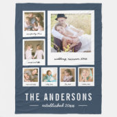 Direct fotocollage bewerkbare achtergrondkleur fleece deken (Voorkant)