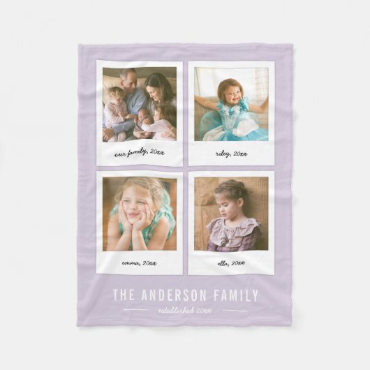 Direct fotocollage bewerkbare achtergrondkleur fleece deken (Voorkant)