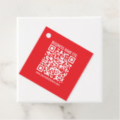Direct je eigen QR-code Creëer | Bewerkbaar rood Bedankjes Labels (In situ)