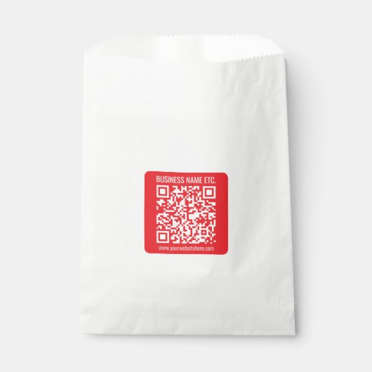 Direct je eigen QR-code Creëer | Bewerkbaar rood Bedankzakje (Voorkant)