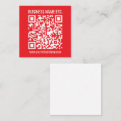 Direct je eigen QR-code Creëer | Bewerkbaar rood Informatiekaartje (Voorkant / Achterkant)