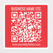 Direct je eigen QR-code Creëer | Bewerkbaar rood Labels (Design 2)