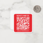Direct je eigen QR-code Creëer | Bewerkbaar rood Notitiekaartje (Voorkant / Achterkant in situ)