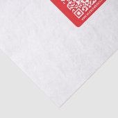 Direct je eigen QR-code Creëer | Bewerkbaar rood Tissuepapier (Detail)