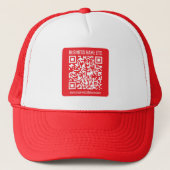 Direct je eigen QR-code Creëer | Bewerkbaar rood Trucker Pet (Voorkant)