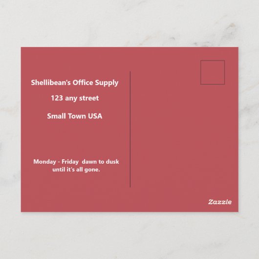 Direct Mail Going Out of Business Sale Adverteren Briefkaart (Achterkant)