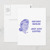 Direct menselijk - voeg koffie toe briefkaart (Voorkant / Achterkant)