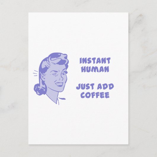 Direct menselijk - voeg koffie toe briefkaart (Voorkant)