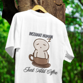 Direct Menselijke Koffie Slaperige Cartoon T-shirt