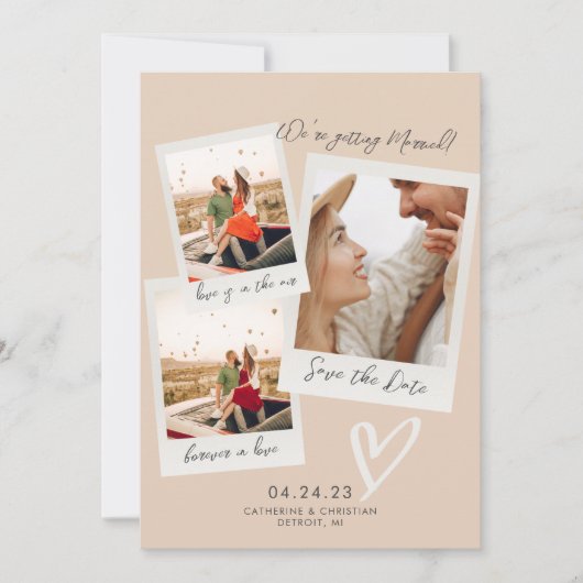 Direct Opslagstijl Bewaar de Datum Save The Date (Voorkant)
