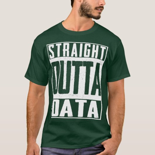 Direct Outta Data Analyst Engineer IT T-shirt (Voorkant)