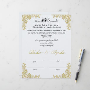 Direct Persoonlijk Nikkah Huwelijkscertificaat