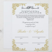 Direct Persoonlijk Nikkah Huwelijkscertificaat (Voorkant / Achterkant)