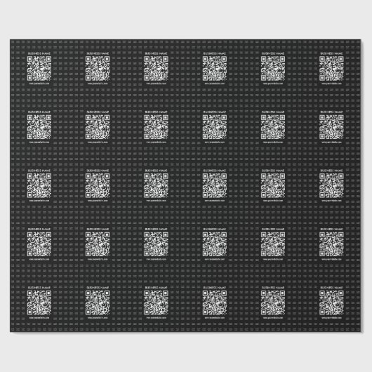 Direct scanbare QR-code en logo-patroon maken Cadeaupapier (Vlak)