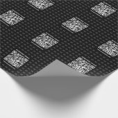 Direct scanbare QR-code en logo-patroon maken Cadeaupapier (Hoek)