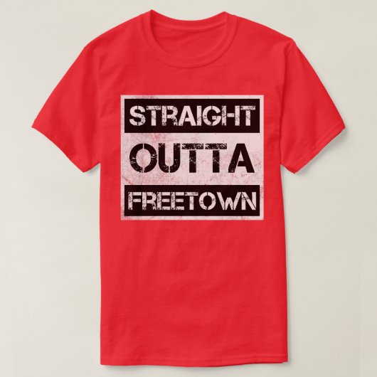 Direct uit Freetown Sierra Leone Distr T-shirt (Design voorkant)