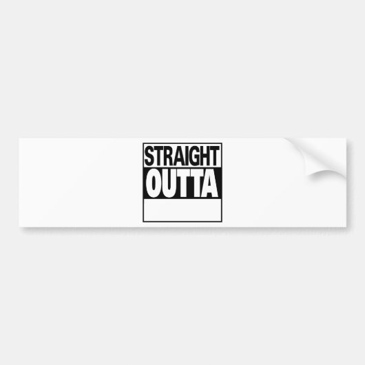 direct uit personaliseren bumpersticker (Voorkant)
