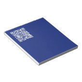 Direct URL Ingevoegde QR-code | Marineblauw Notitieblok (Schuin)