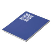 Direct URL Ingevoegde QR-code | Marineblauw Notitieblok (Linkerzijde)