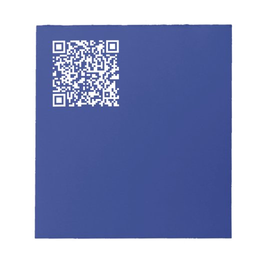 Direct URL Ingevoegde QR-code | Marineblauw Notitieblok (Voorkant)
