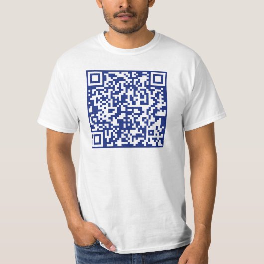 Direct URL ingevoerde QR-code | Marineblauw T-shirt (Voorkant)