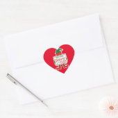 Direct van de elfen van de Kerstman  Hart Sticker (Envelop)