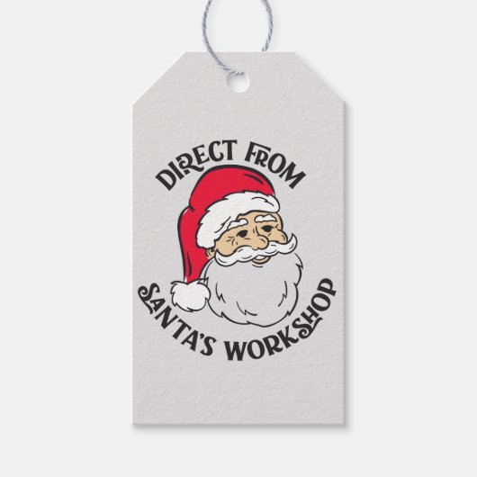 Direct van Santas Workshop Kerstmis op maat Cadeaulabel (Voorkant)