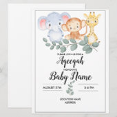 Direct vertaald: Instant Bos Aqeeqah Aqiqah Uitnod Kaart (Voorkant / Achterkant)