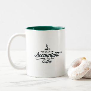 Directe accountant gewoon koffie toevoegen - Medew Tweekleurige Koffiemok