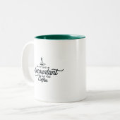 Directe accountant gewoon koffie toevoegen - Medew Tweekleurige Koffiemok (Voorkant links)