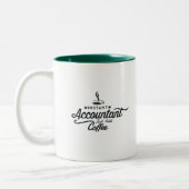 Directe accountant gewoon koffie toevoegen - Medew Tweekleurige Koffiemok (Links)