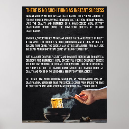 Directe analogie voor succes - Motivatie Poster (Voorkant)