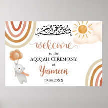 Directe Aqiqah Aqeeqah Welkomstposter Bord