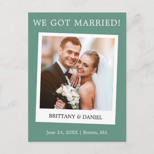 Directe camera Eucalyptus Green Wedding Briefkaart (Voorkant)